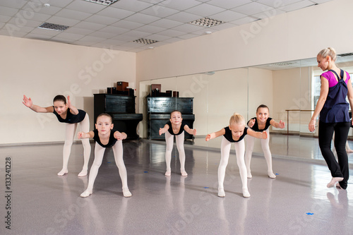 Ballroom dancing lesson, kids