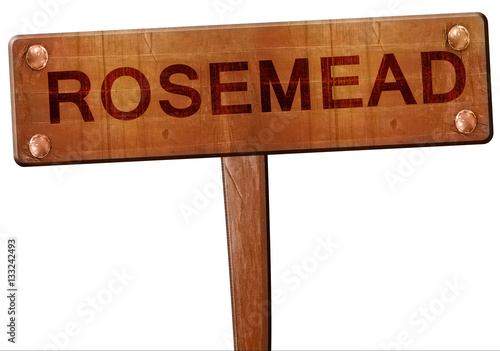 rosemead road sign, 3D rendering photo