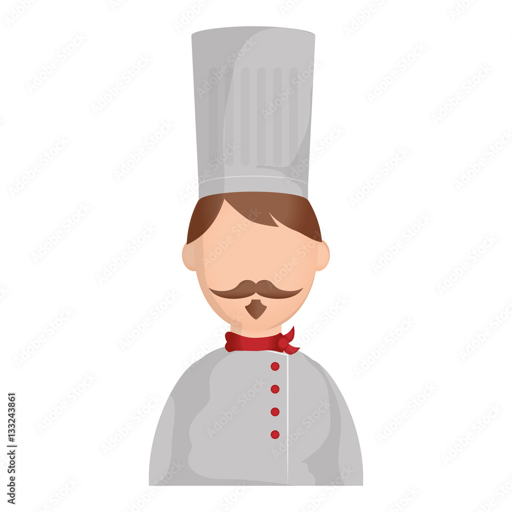Chef hat profile icon vector illustration graphic design Chef hat profile icon vector illustration graphic design
