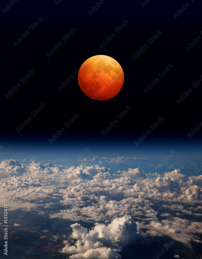 Obraz premium Lunar eclipse 