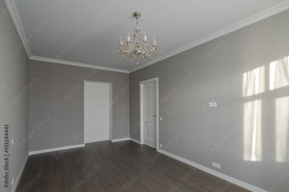 Fototapeta premium Modern contemporary interior. Emty flat.