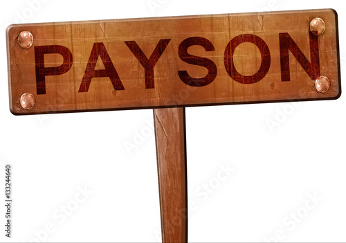 payson road sign, 3D rendering photo