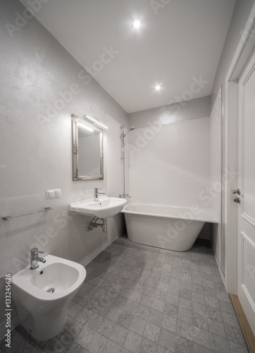 Modern contemporary interior. Bathroom.