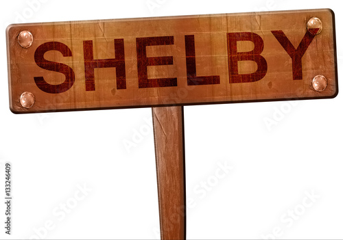 shelby road sign, 3D rendering