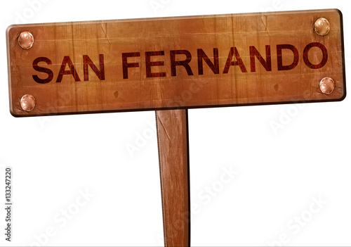 san fernando road sign, 3D rendering