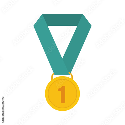 First place medal icon vector illustration graphic design