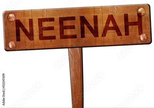 neenah road sign, 3D rendering photo