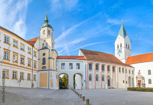 Buildings on the square in front of Freising Cathedral