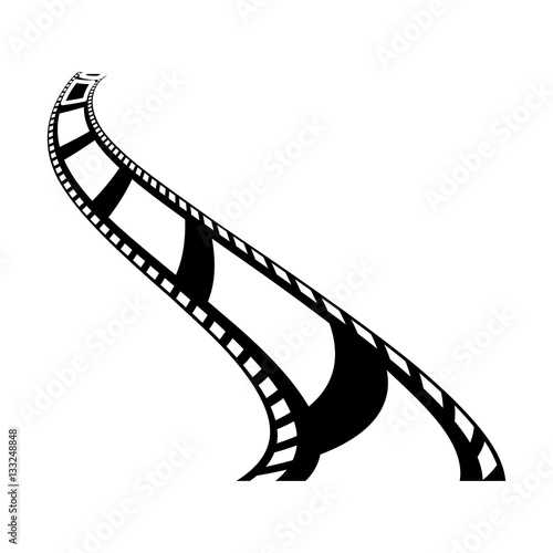 Fototapeta Naklejka Na Ścianę i Meble -  film strip icon over white background. entertainment and technology design. vector illustration