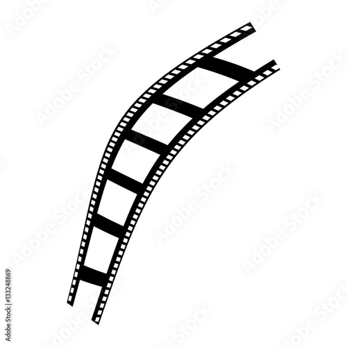 film strip icon over white background. entertainment and technology design. vector illustration