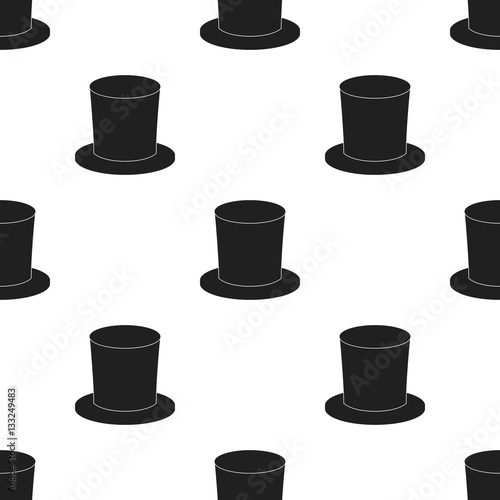 Zylinder icon in  black style isolated on white background. Theater pattern stock vector illustration