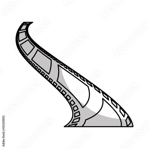 film strip icon over white background. entertainment and technology design. vector illustration