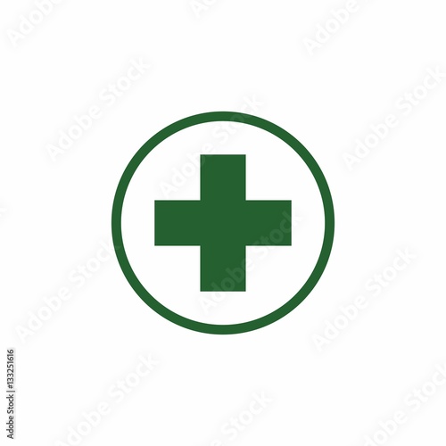 First aid sign vector design isolated on white background 
