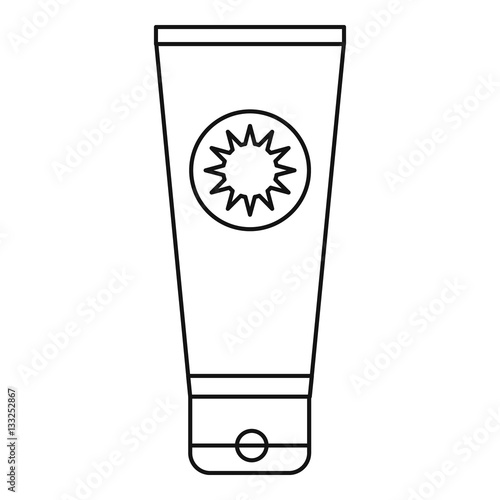Sunscreen icon, outline style