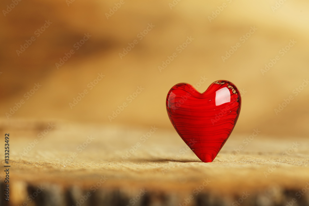 Fototapeta premium Bright red heart background
