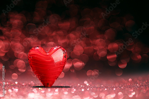 Shiny red heart background