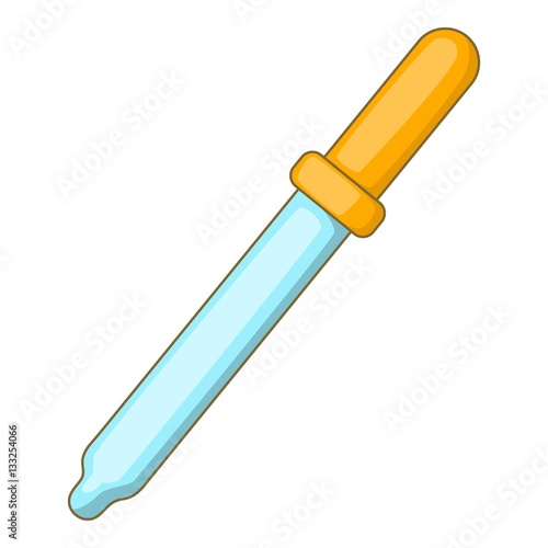 Pipette icon, cartoon style