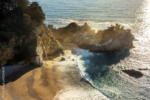 McWay Falls in Big Sur. Pacific ocean photo