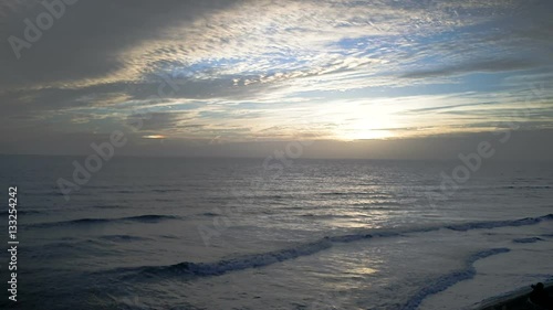 Sunset or sunrise over the sea