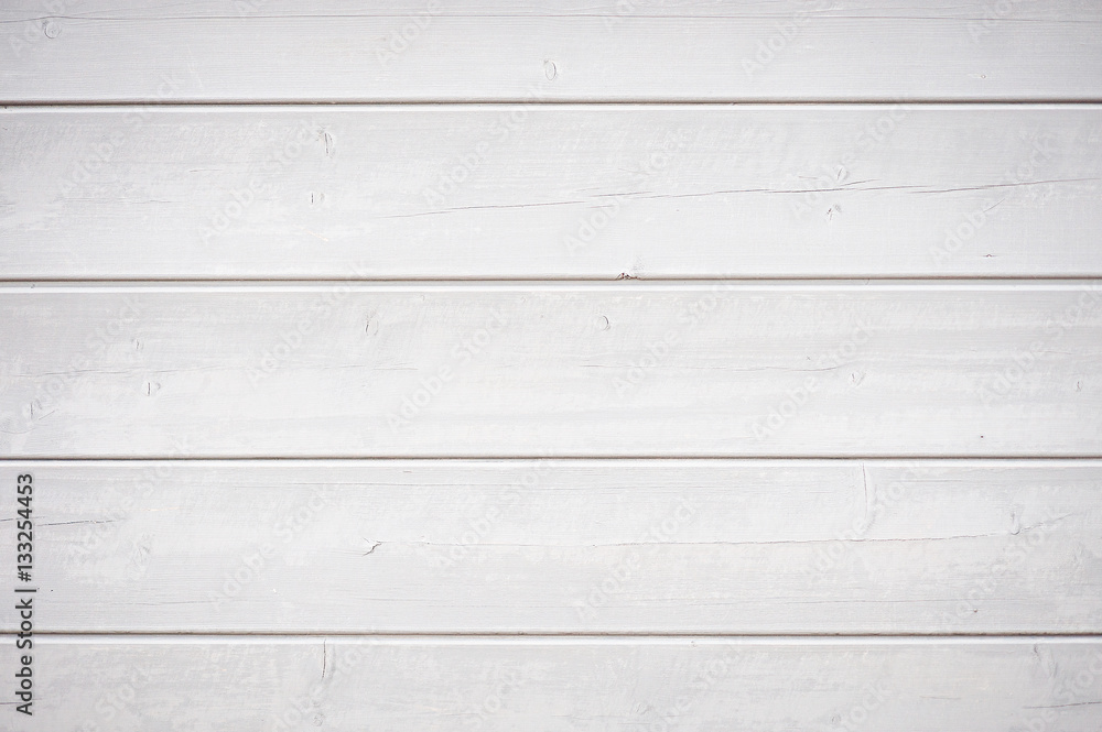 Naklejka premium Vintage white wooden table background top view. horizontal stripes