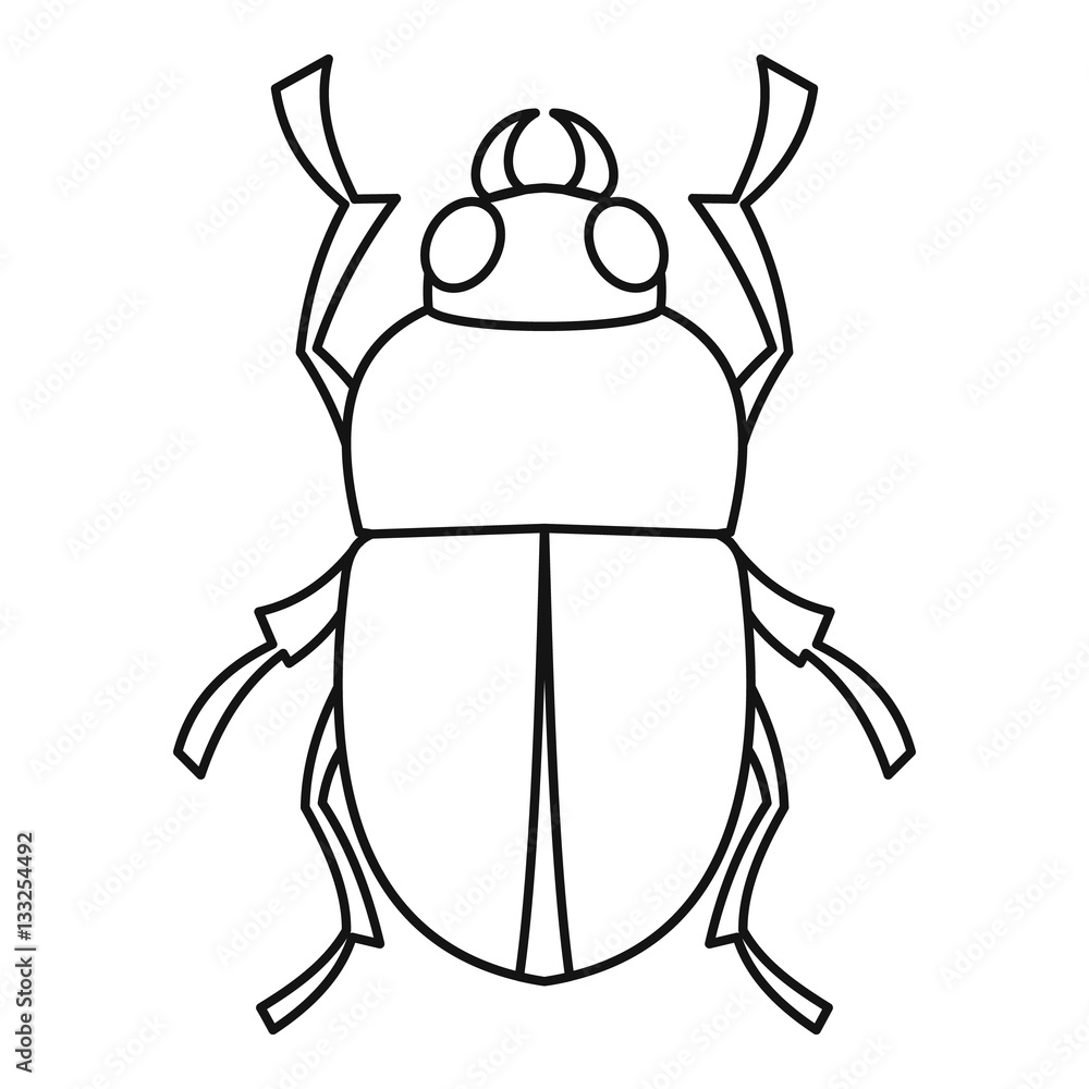 Bug icon, outline style Bug icon, outline style