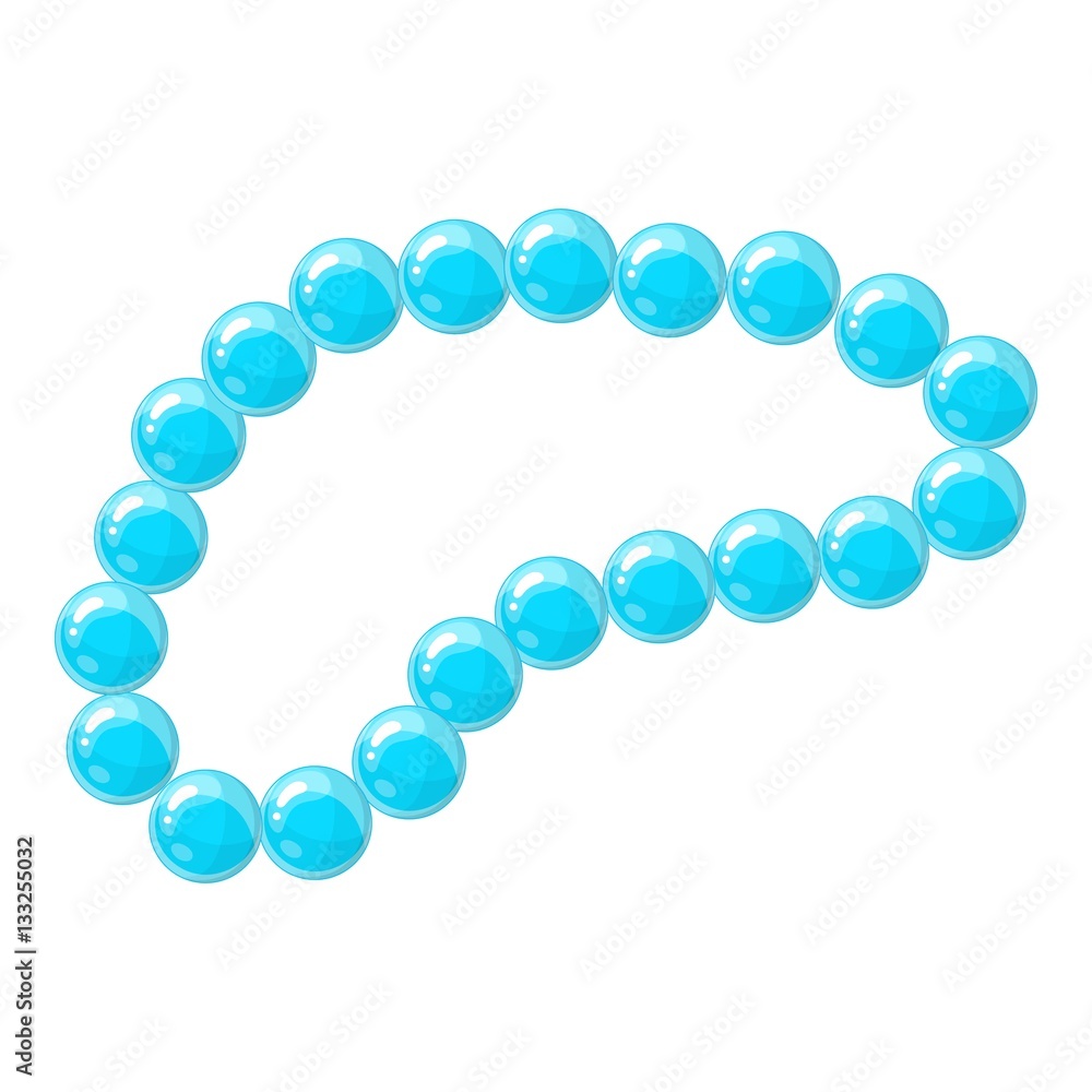 Obraz premium Beads icon, cartoon style