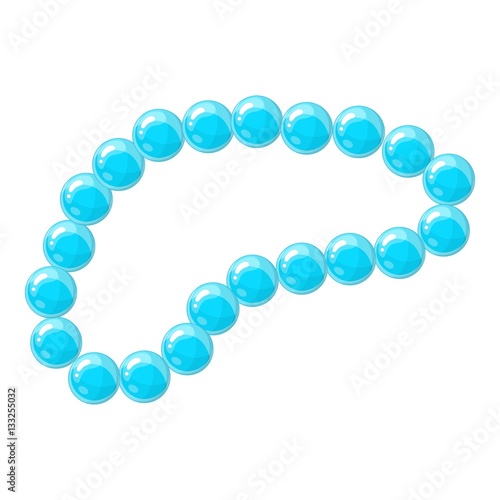 Beads icon, cartoon style