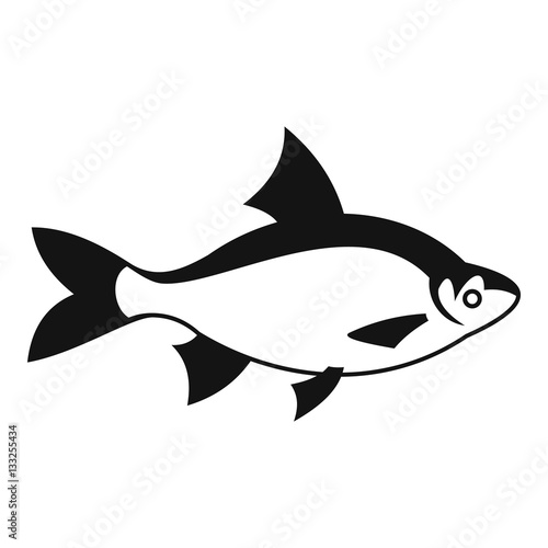 River fish icon  simple style