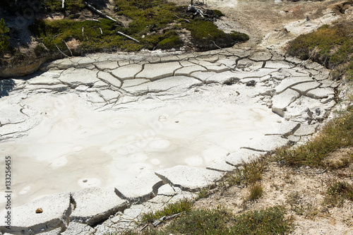 Artists Paintpots  (mudpots) in Yellowstone National Park Wyomin photo