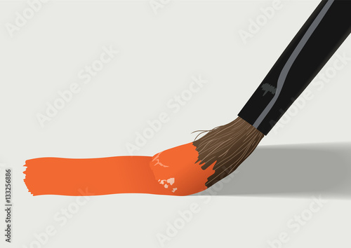 Paint brush. Vector illustration 