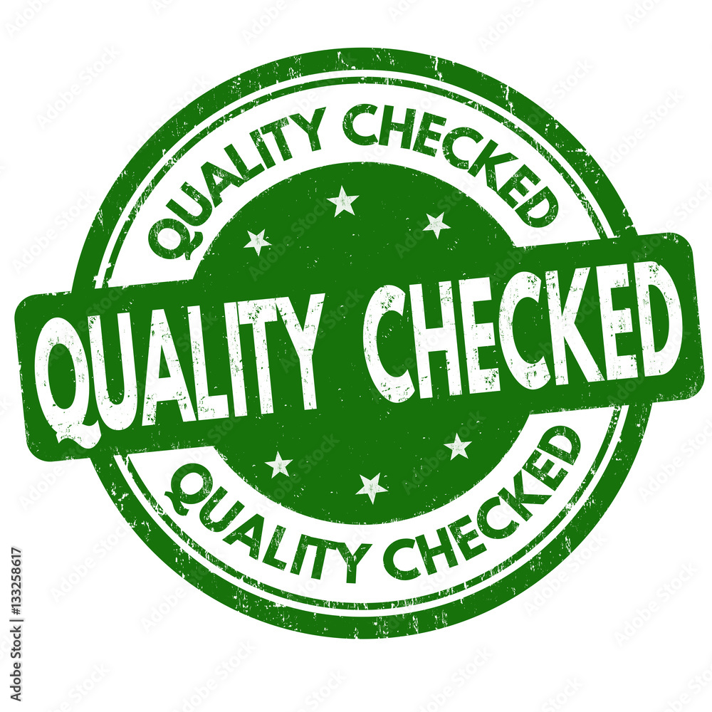 Quality checked sign or stamp Quality checked sign or stamp