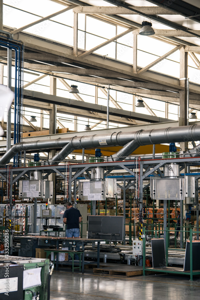 Factory of industrial chillers in Verona district, Italy. Factory of industrial chillers in Verona district, Italy.