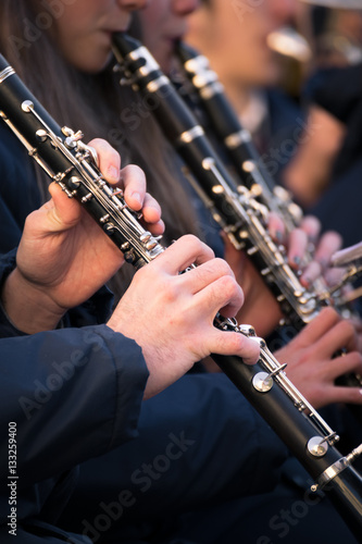 Clarinets of a municipal band.