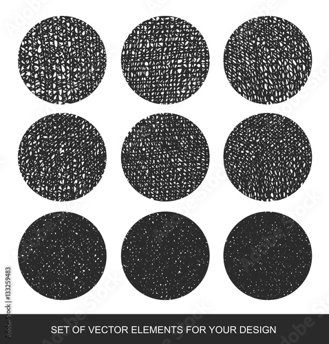 Gradient shading vector elements. Collection isolated textures,