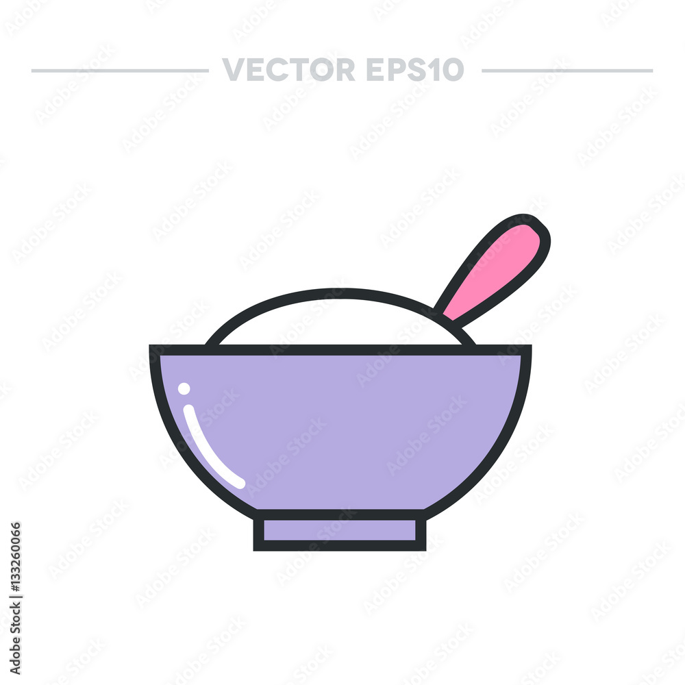 baby food flat icon. vector illustration