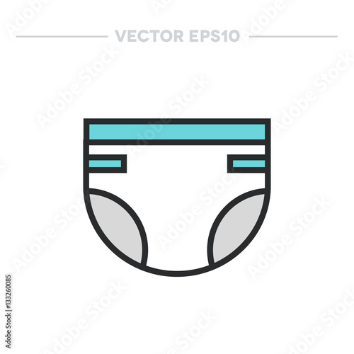 baby diaper icon. vector illustration