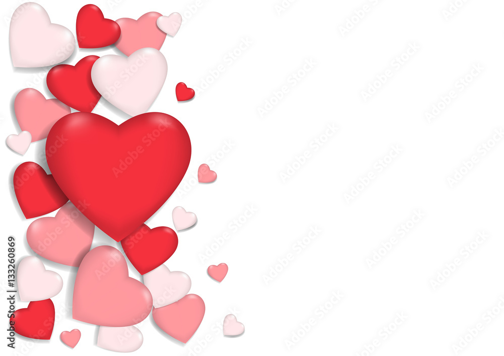 Valentines day vector Beautiful heart card  background.