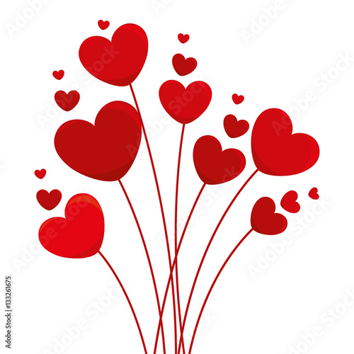 heart love card decoration vector illustration design