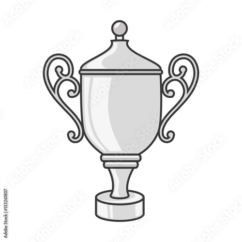 trophy cup award icon vector illustration design