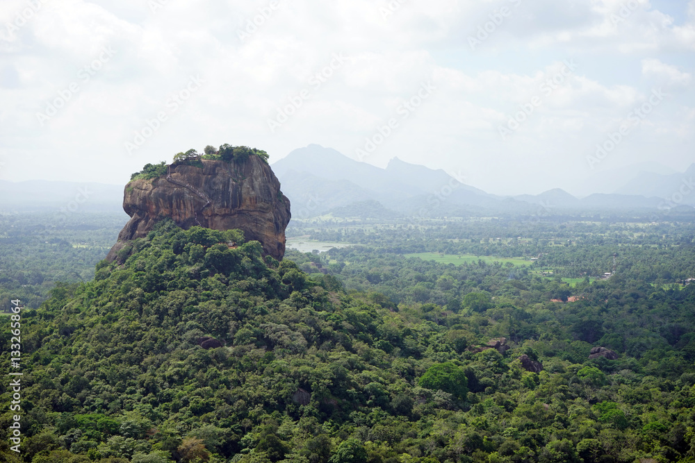 Sigiriya Rock and forest
