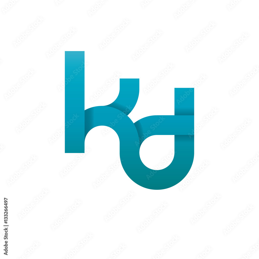 Initial Letter KD Rounded Lowercase Logo Initial Letter KD Rounded Lowercase Logo