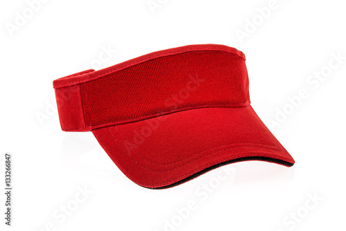 Red golf visor for man or woman