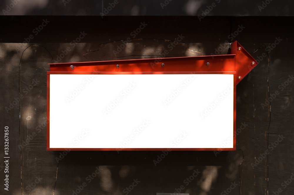 Large blank billboard on a street wall, banners with room to add your own text Large blank billboard on a street wall, banners with room to add your own text