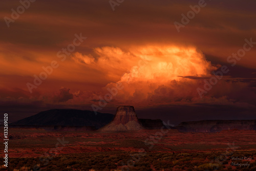 Storm at Sunset over Tower Mesa