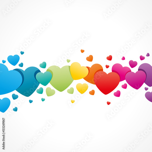 carte coeur coloré