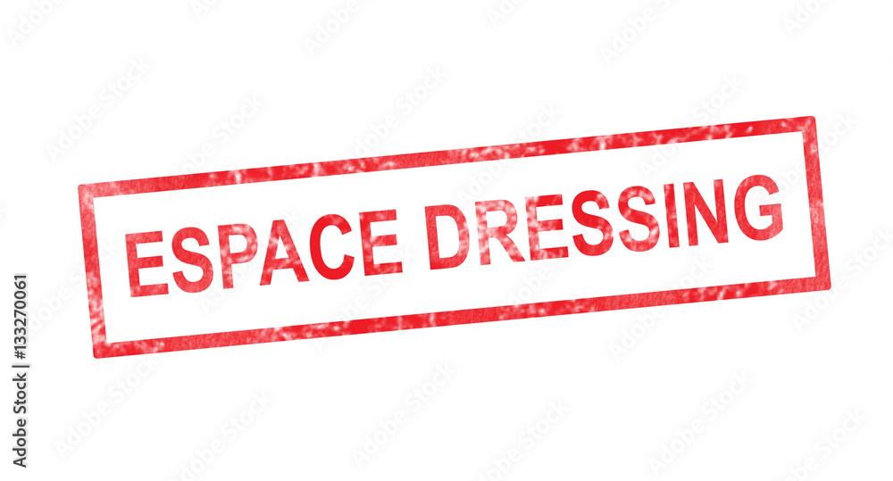 Dressing room in French translation in red rectangular stamp Dressing room in French translation in red rectangular stamp