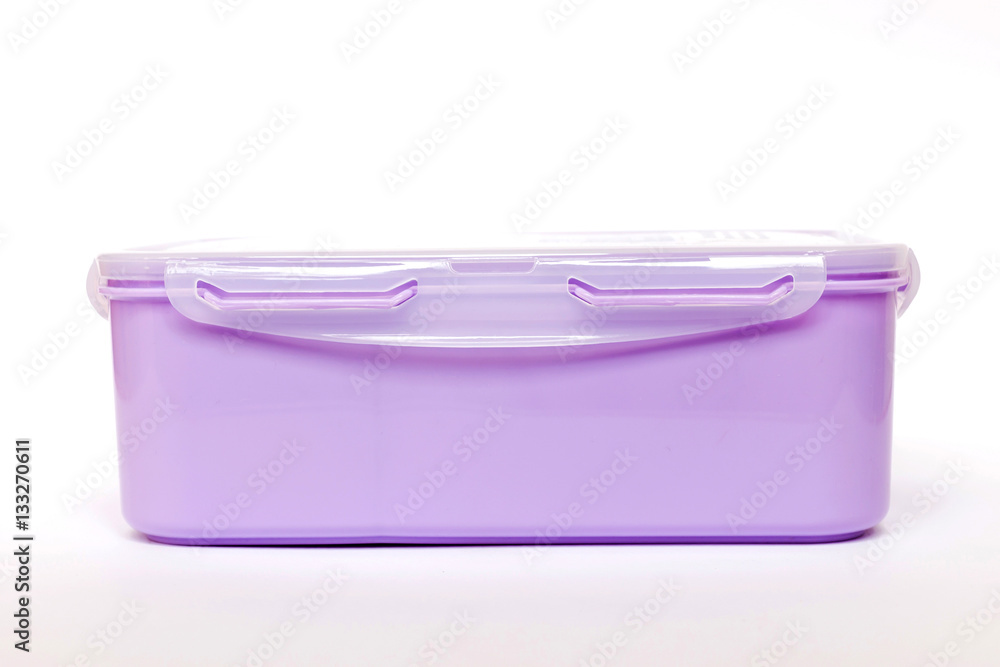 Plastic container for food isolated on white background Plastic container for food isolated on white background