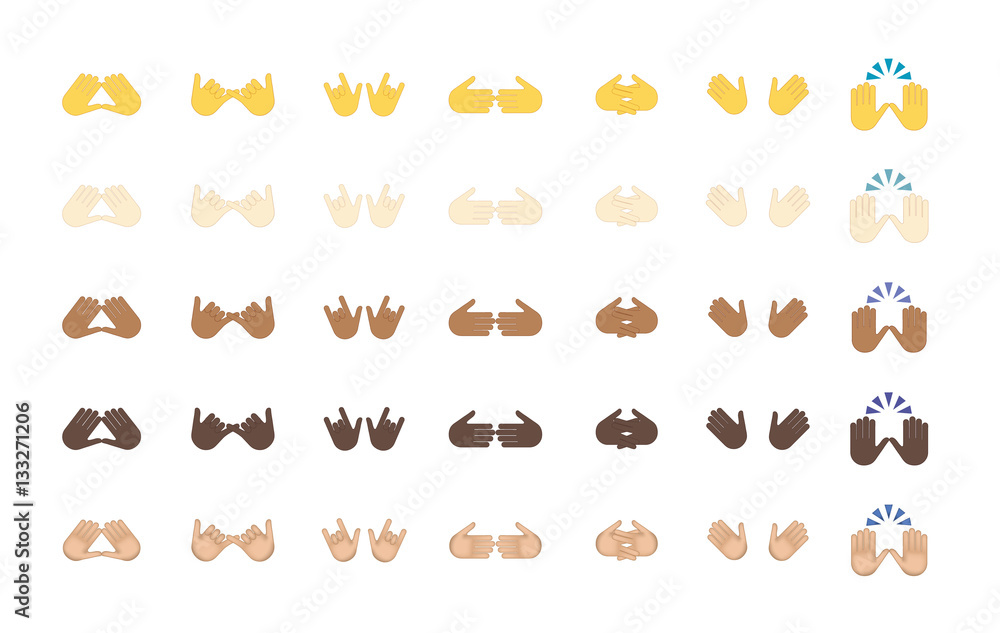 Gestures emoji vector