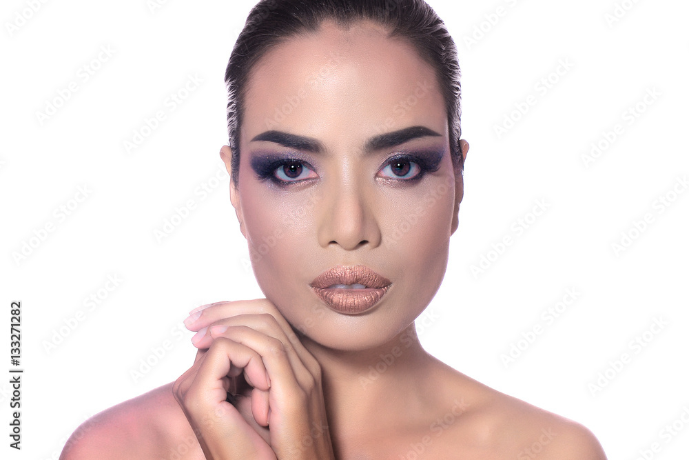 Fototapeta premium Beauty Makeup: Asian women with skin color pretty.