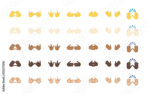 Gestures emoji vector